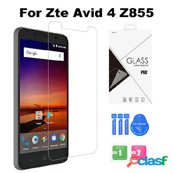 9h hardness for zte avid 4 z855 clear tempered glass lg