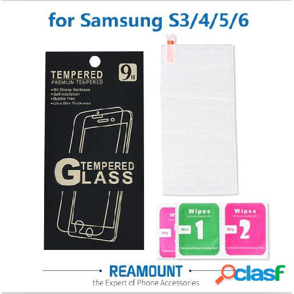 9h hardness premium tempered glass for samsung s3/s4/s5/s6