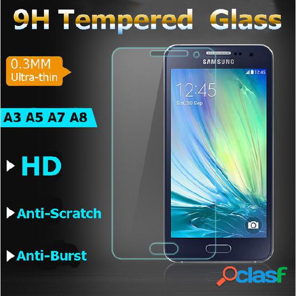 9h hd clear 0.3mm premium tempered glass for samsung a5 a7