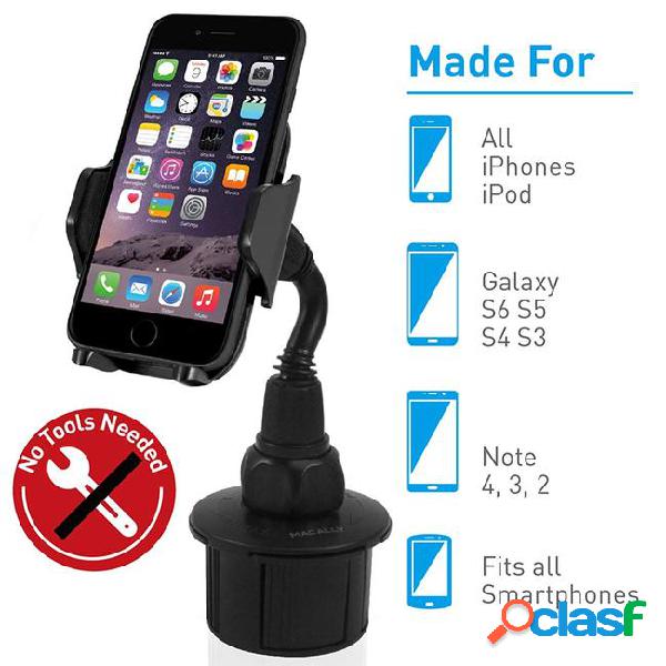 Adjustable automobile cup holder phone mount for iphone xs