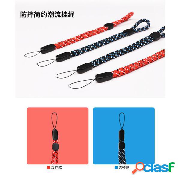 Adjustable red round wrist phone straps hand lanyard for