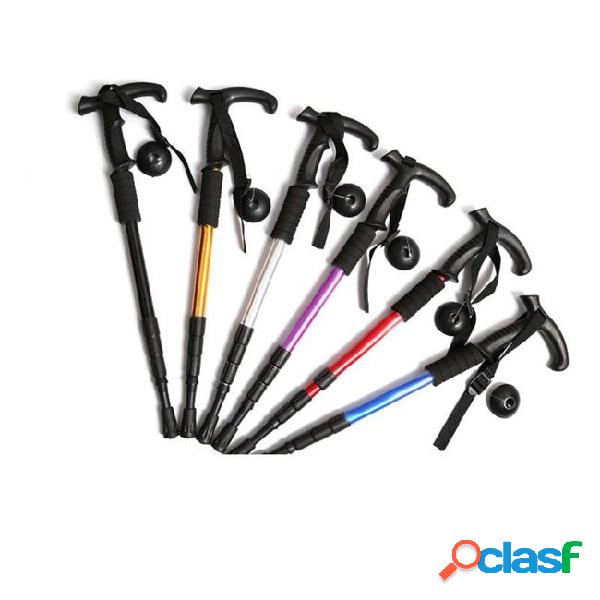 Adjustable telescopic aluminum alloy hiking walking stick
