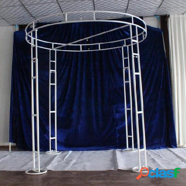 Adjustable white 2m diameter 3m tall double circle double