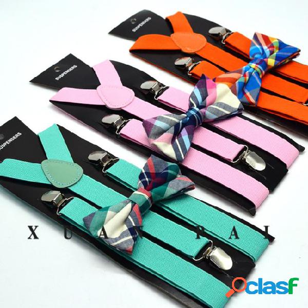 Adult strap clip tie set men and women solid color 3 clips