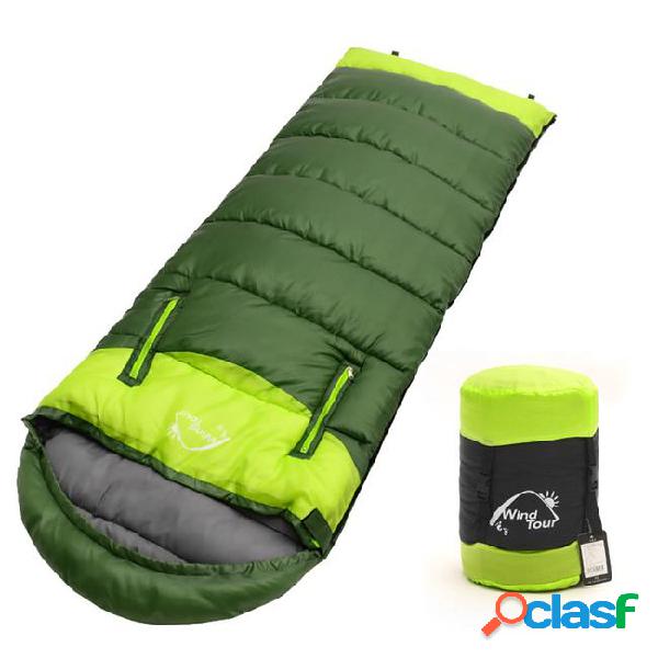 Adults warm outdoor sleeping bag family splicing single