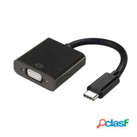 Aisens - Conversor Usb-c A Vga, Usb-c/m-hdb15/h, Negro,