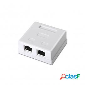 Aisens Roseta De Superficie Rj45 Cat.6 Ftp 2 Tomas