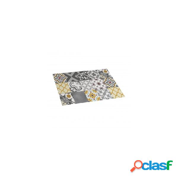 Alfombra vinilica 45x75 cm patch gris ambar