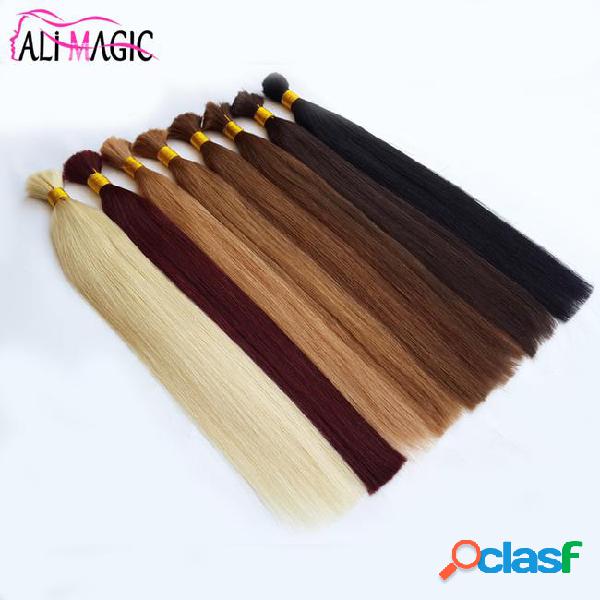 Ali magic 10a pre-colored brazilian straight human bulk hair