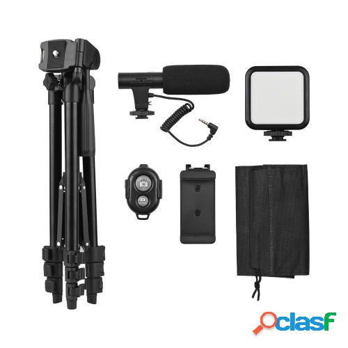 Andoer Phone Vlog Video Kit con trípode ajustable en altura