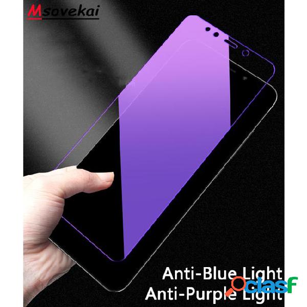 Anti blue purple light tempered glass for xiaomi redmi note