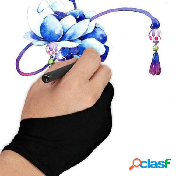 Artist drawing two fingers anti-fouling glove professional