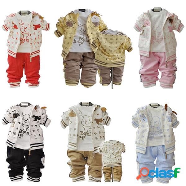 Baby boy suits 3 pc set children long sleeve letters design