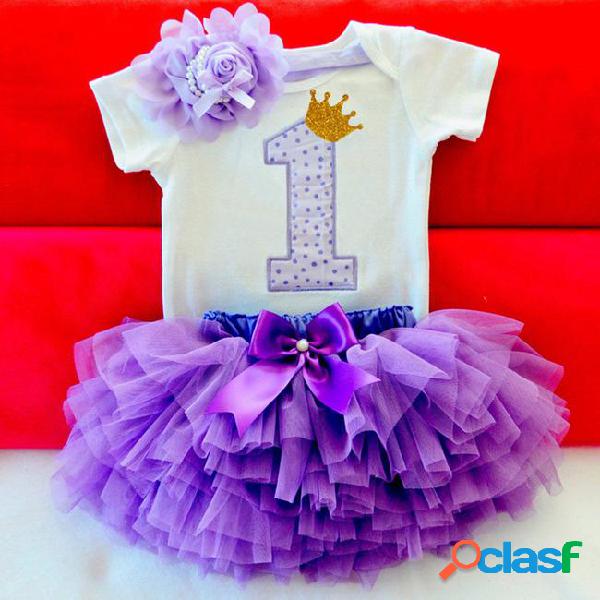 Baby girl clothes 1st birthday cake smash outfits infant