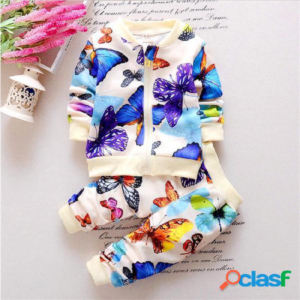 Baby girls colorful butterfly suit kids full sleeves jacket