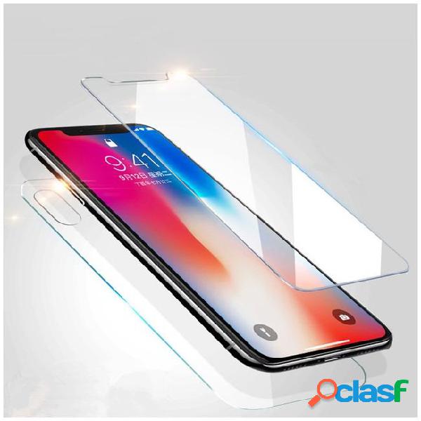 Back and front tempered glass screen protector for new