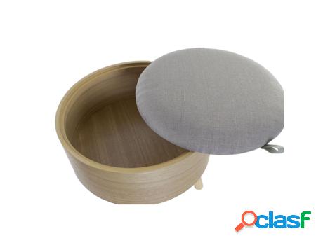 Banqueta DKD HOME DECOR (Beige - Poliéster - 40 x 40 x 41