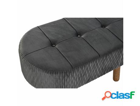 Banqueta DKD HOME DECOR (Gris - Terciopelo - 46 x 80 x 38