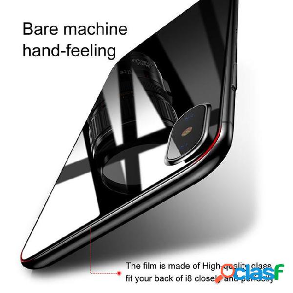 Baseus back cover tempered glass film for iphone x screen