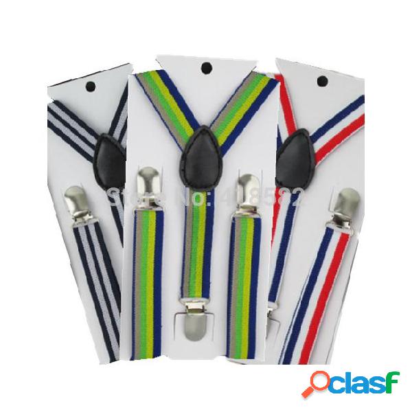 Bd010--new 2*65cm 3 clips-on baby suspenders 10 stripe