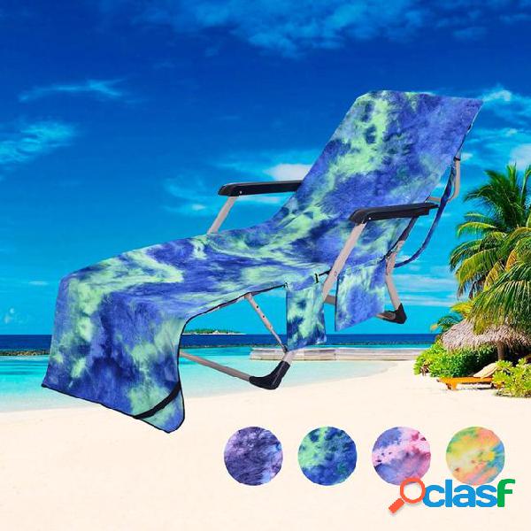 Beach chair cover hot lounger mate beach towel single layer