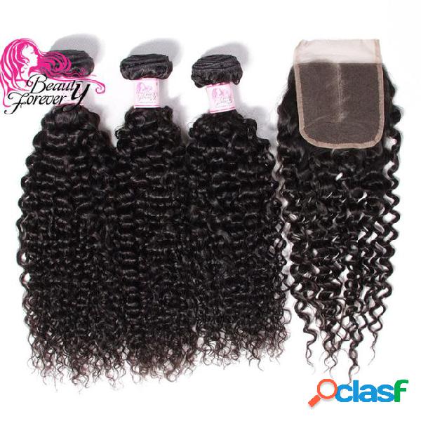 Beauty forever virgin curly malaysian hair weave 3 bundles