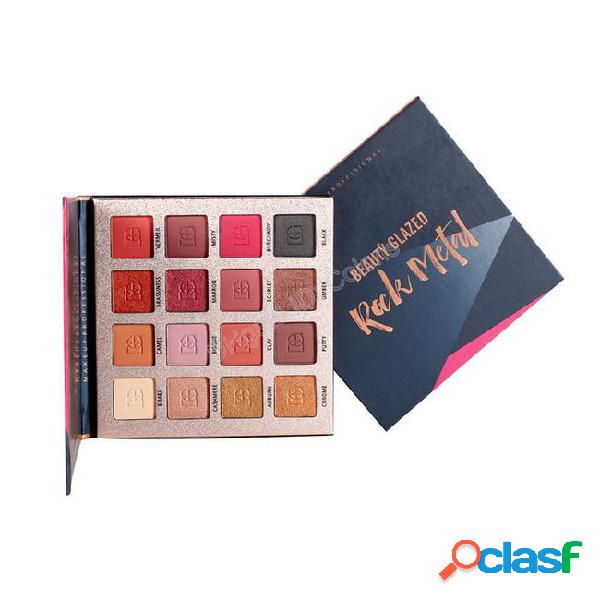 Beauty glazed 16 color eyeshadow palette makeup matte and