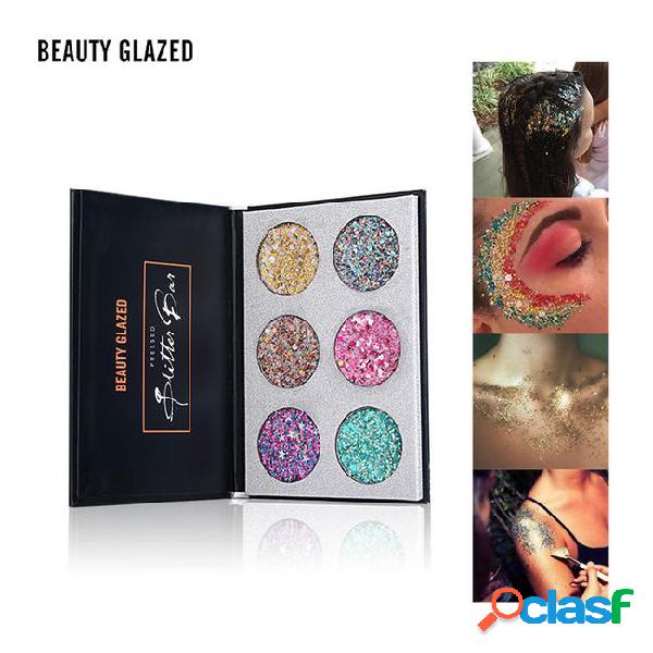 Beauty glazed brand 6 colors pressed glitter bar makeup