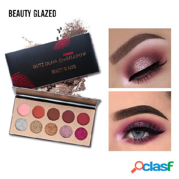 Beauty glazed glitz glam eyeshadow 10 color glamierres