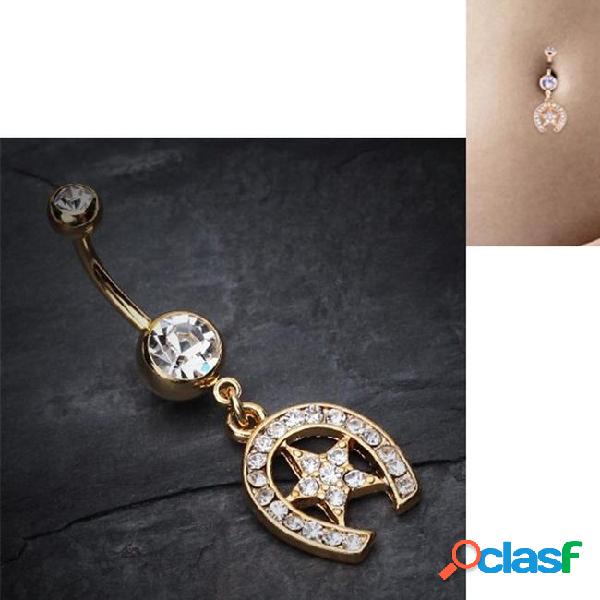 Belly piercing leaves gold navel piercing cute belly button