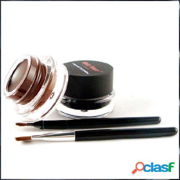 Best price music flower gel eyeliner black brown eyeliner