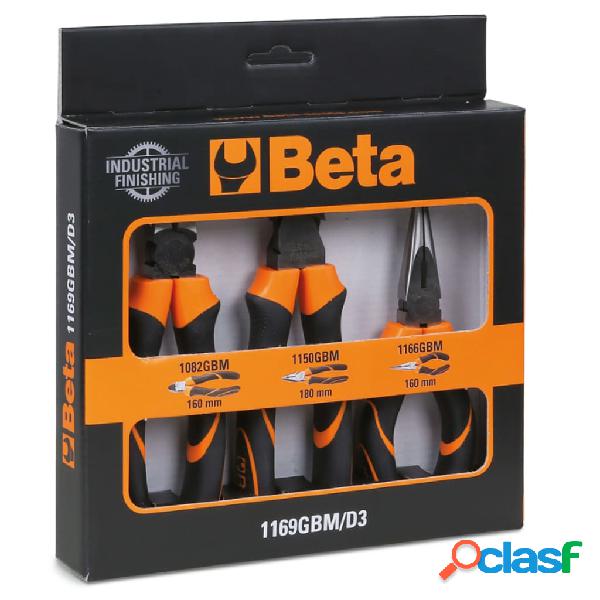 Beta Tools Conjunto de 3 alicates 1169GBM/D3 con mangos