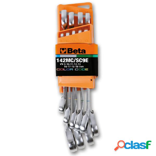Beta Tools Set de llaves combinadas de carraca reversibles 9