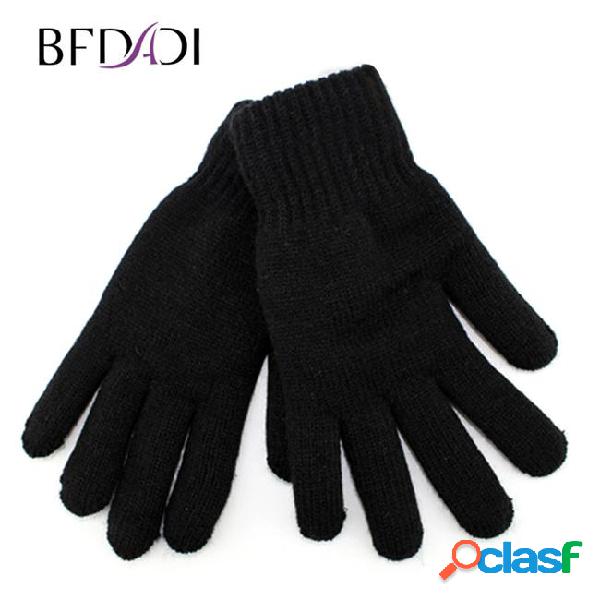 Bfdadi super warm thick men soft cotton winter mittens