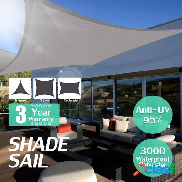 Black 3x3/4x4m 160gsm hdpe farbic waterproof retractable sun