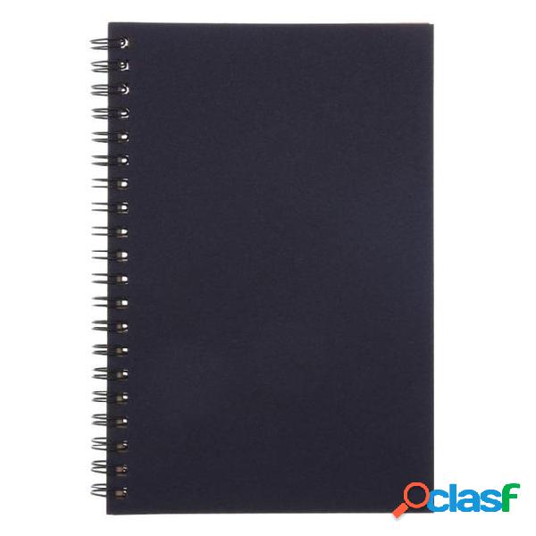 Black cover blank sketchbook spiral journal diary notebook
