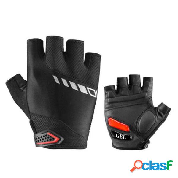 Black half finger bicycle cycling sport gloves bike touch