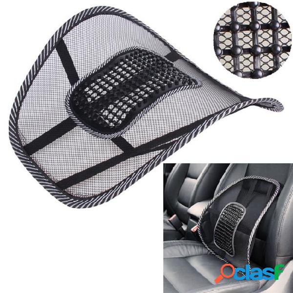 Black mesh cloth car seat cushion lumbar waist support