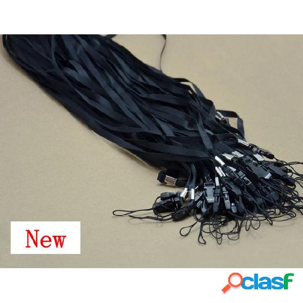 Black nylon wrist hand strap lanyard for mobile cell phone