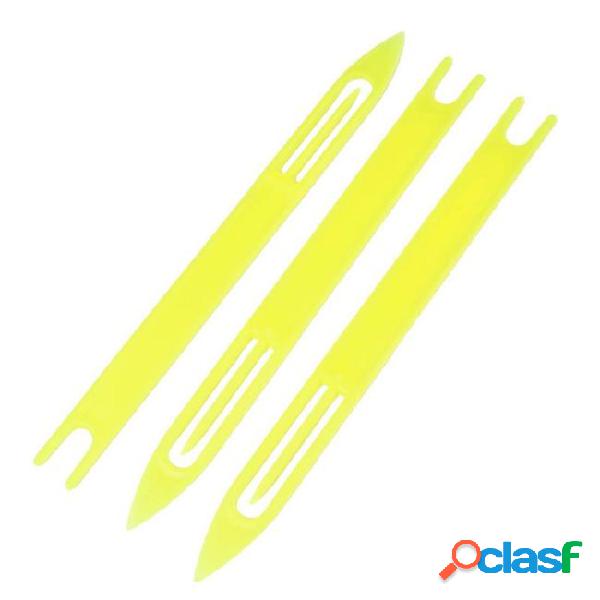 Bmdt-3 pcs yellow plastic fishing net repair needle shuttle