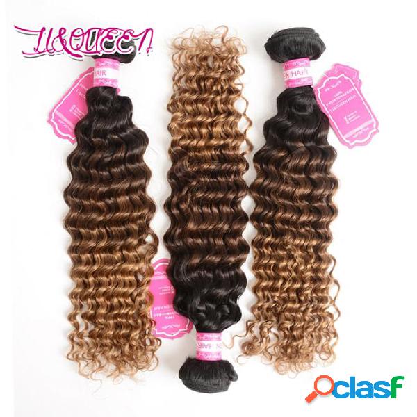 Brazilian human hair 1b 4 27 ombre deep wave virgin hair