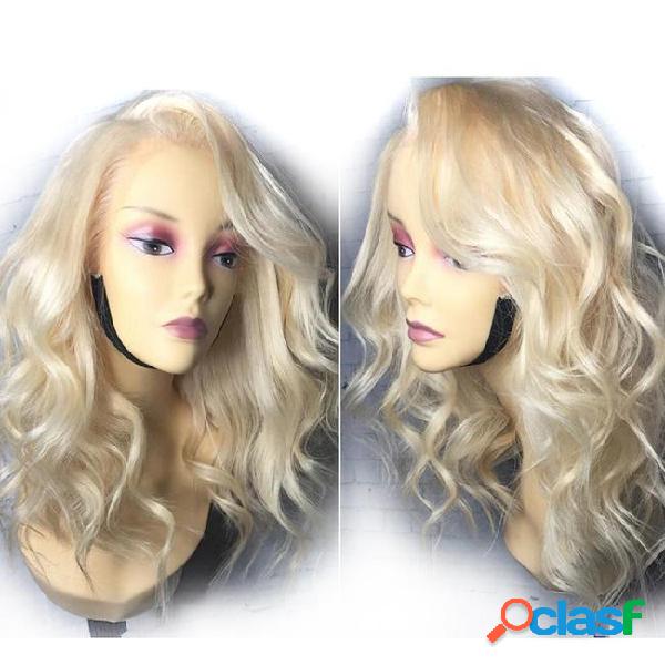 Brazilian loose wave pure 613 blonde lace front wigs with
