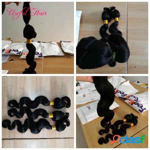 Brazilian virgin hair braid in bundles no sew no crochet