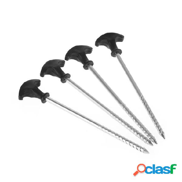 Brs - p1 12pcs outdoor camping awning survival spiral screw
