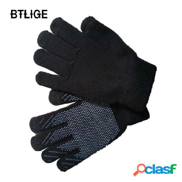 Btlige women knitted gloves winter touch screen mittens warm