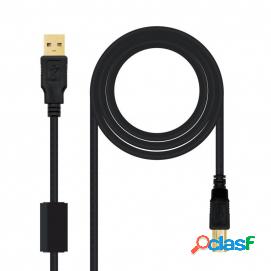 Cable Usb 2.0 Impresora Con Ferrita, Negro, 2.0