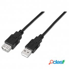 Cable Usb 2.0 Tipo-a M/h P Negro