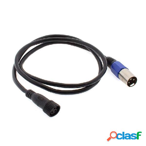 Cable xlr dmx 1 m con conectores 3pin