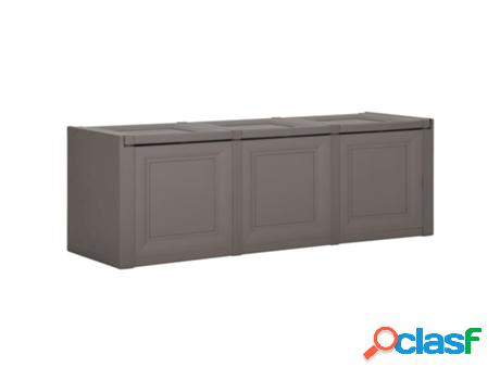 Caja De Cojines VIDAXL (Gris -Plástico - 125 X 40 X 42 Cm)