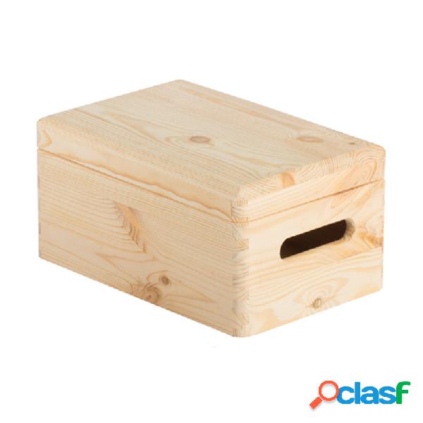 Caja de madera pino astigarraga con tapa 14x20x30cm